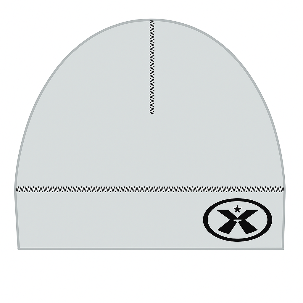 Light Gray Beanie with Black Stitch & Logo