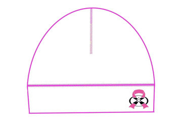 White & Pink Awareness Beanie